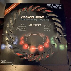 TOSY Flying Ring LED Kids Unisex OS Red New Light Up Waterproof Outdoor Disc